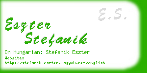 eszter stefanik business card